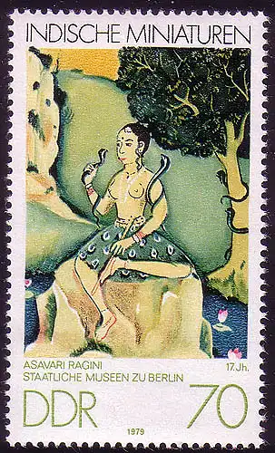 2421 Indische Miniaturen 70 Pf Asavari Ragini **