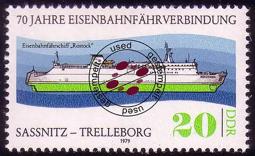 2429 Eisenbahnfährverbindung 20 Pf O