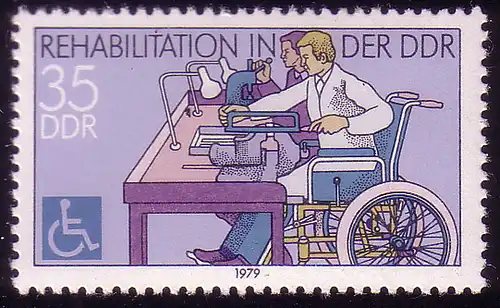 2432 Rehabilitation von Behinderten 35 Pf **