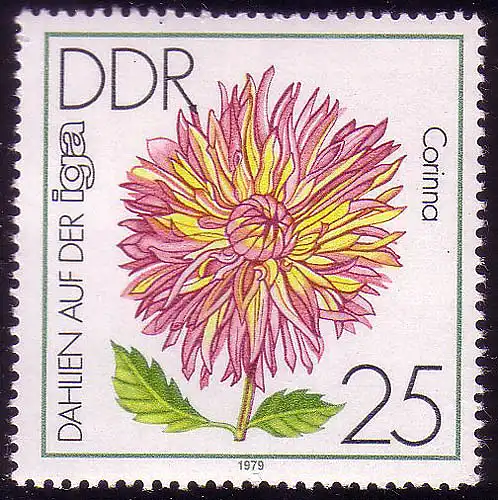2437 IGA 1979 25 Pf Dahlie Hirschgeweih