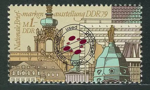 2443 Ausstellung Dresden 1 M aus Block 55 O