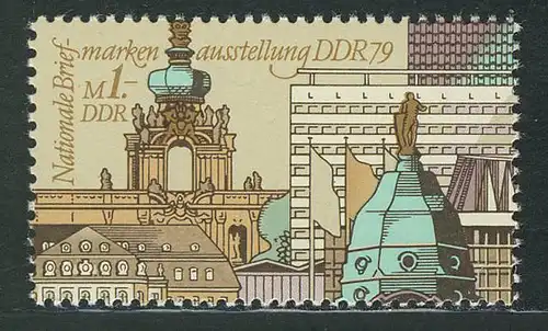 2443 Ausstellung Dresden 1 M aus Block 55 **