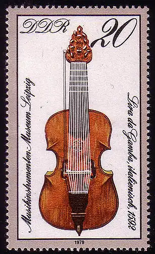 2445 Musikinstrumenten-Museum 20 Pf Lira da Gamba **