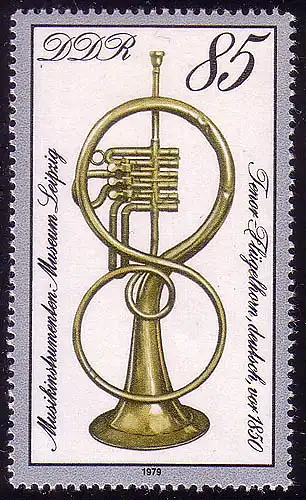 2448 Musikinstrumenten-Museum 85 Pf Tenor-Flügelhorn **