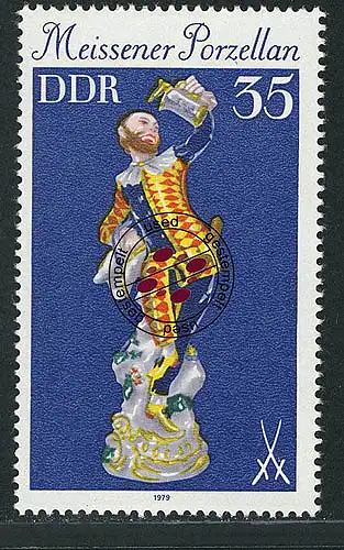 2469 Porcelaine méisseuse 35 Pf O Tamponné