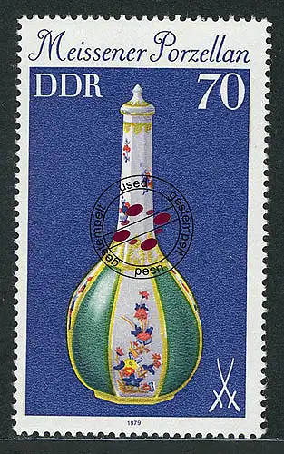 2471 Meissener Porzellan 70 Pf O gestempelt