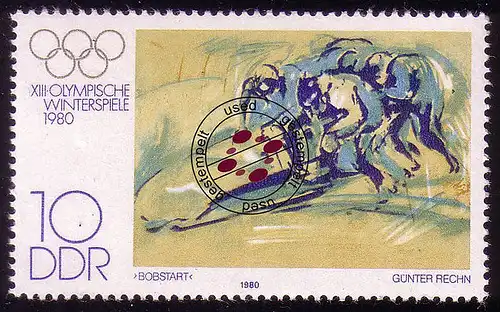 2478 Olympische Winterspiele 10 Pf Lake Placid 1980 O