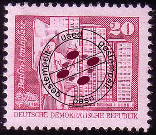 2485 Aufbau in der DDR Kleinformat 20 Pf O gestempelt