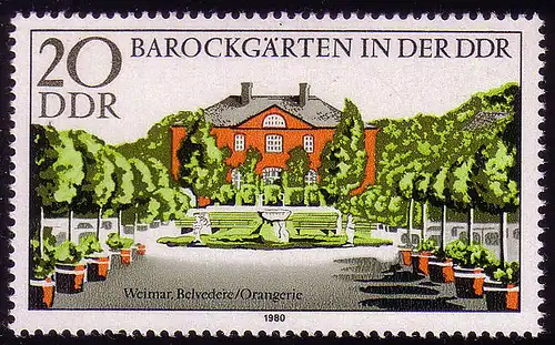 2487 Barockgärten 20 Pf Weimar **