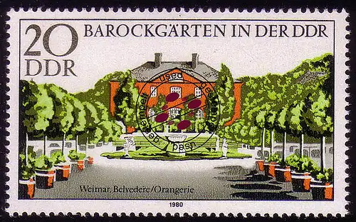 2487 Barockgärten 20 Pf Weimar O gestempelt