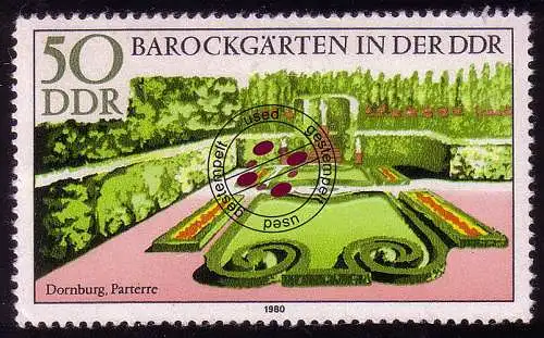 2488 Barockgärten 50 Pf Dornburg, gestempelt O