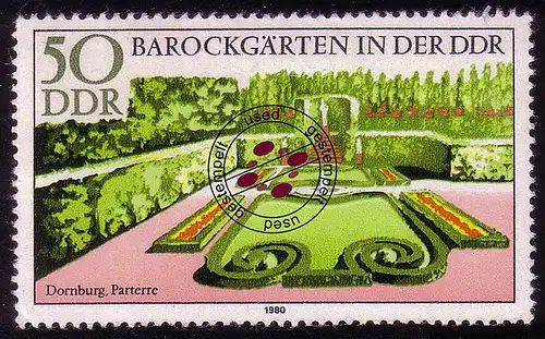 2488 Jardins baroques 50 Pf Dornburg O Tamponné