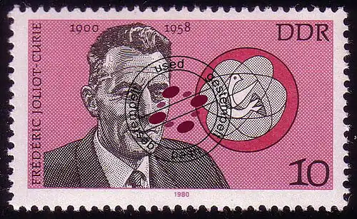 2493 Bedeutende Persönlichkeiten 10 Pf Joliot-Curie O
