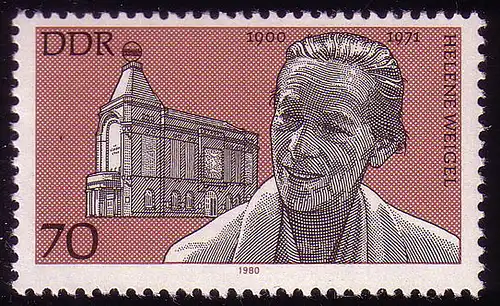 2497 Bedeutende Persönlichkeiten 70 Pf  Weigel **