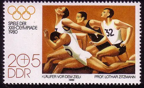 2504 Jeux olympiques d'été Moscou 20+5 Pf 1980 **