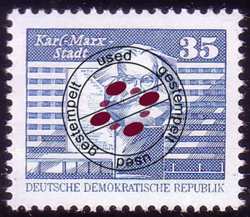 2506 Aufbau in der DDR Kleinformat 35 Pf O gestempelt