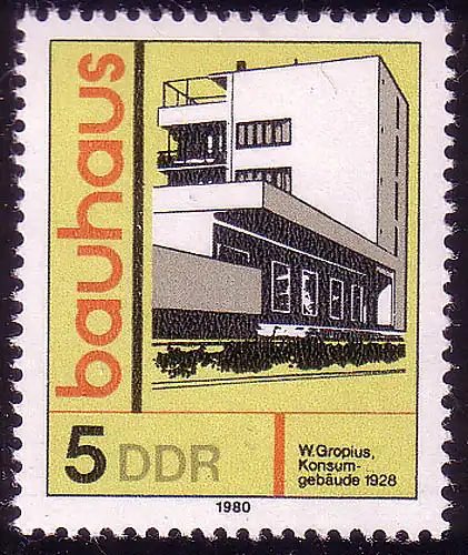 2508 Bauhaus-Stil 5 Pf Gropius **