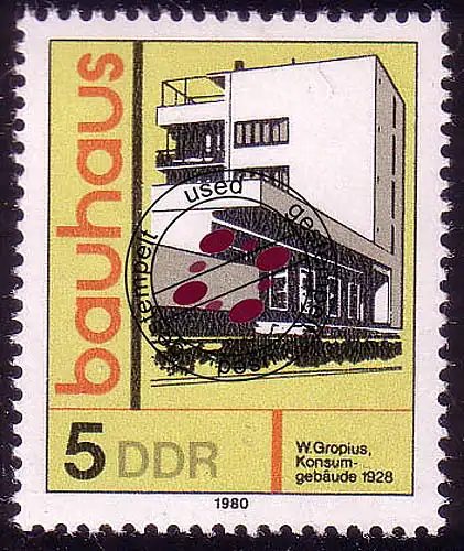 2508 Bauhaus-Stil 5 Pf Gropius O
