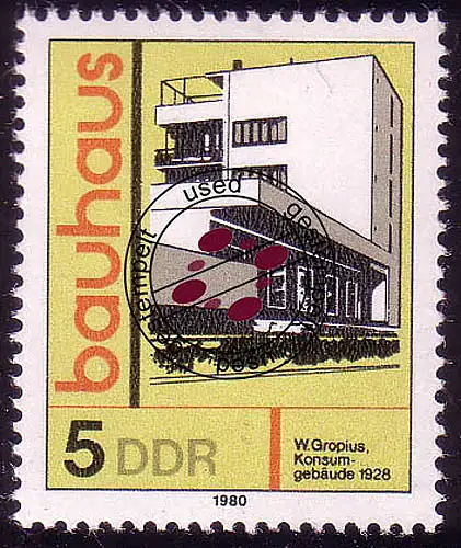 2508 Bauhaus-Stil 5 Pf Gropius O