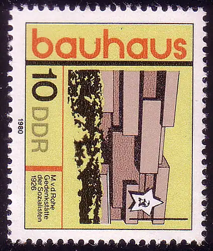 2509 Bauhaus-Stil 10 Pf Mies van der Rohe **