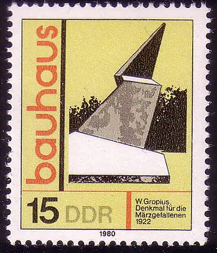 2510 Bauhaus-Stil 15 Pf Gropius **