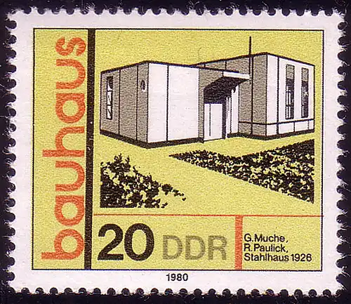 2511 Bauhaus-Stil 20 Pf  Georg Muche Richard Paulick **