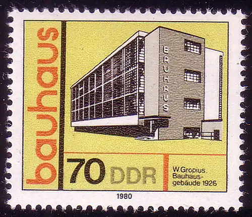 2513 Bauhaus-Stil 70 Pf Gropius **