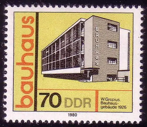 2513 Bauhaus-Stil 70 Pf Walter Gropius, postfrisch **