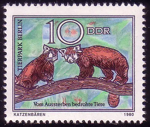 2523 Animaux menacés 10 pces Ours de chat **