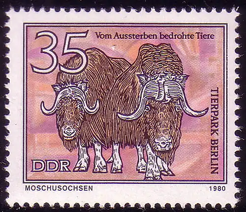 2527 Bedrohte Tiere 35 Pf Moschusochsen **
