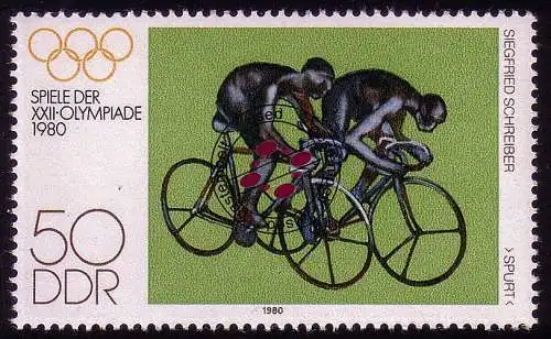 2530 Jeux olympiques d'été Moscou 50 Pf 1980 Sprint O