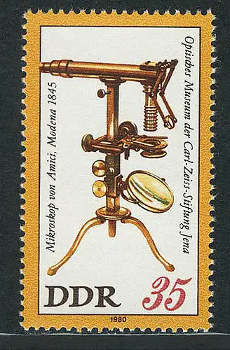 2536 Musée optique 35 Pf Microscope Amici **