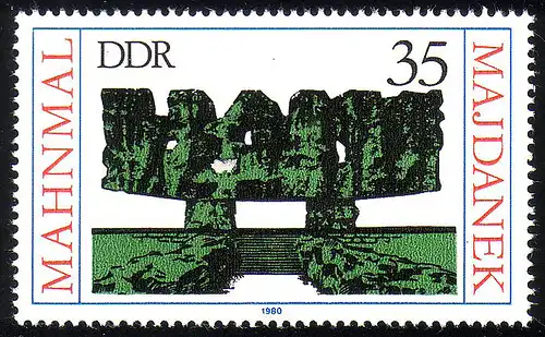 2538 Mémorial et mémorial 35 Pf 1980 **