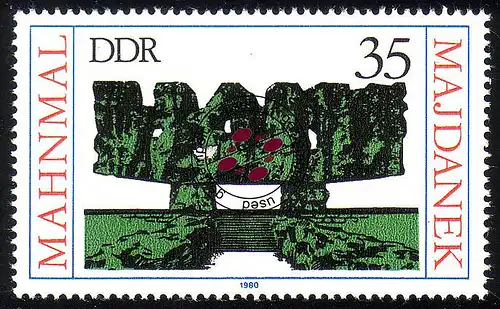 2538 Mémorial et mémorial 35 Pf 1980 (')
