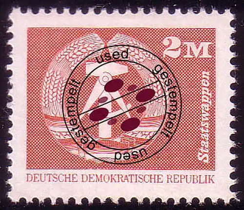 2550 Aufbau in der DDR Kleinformat 2 M O gestempelt