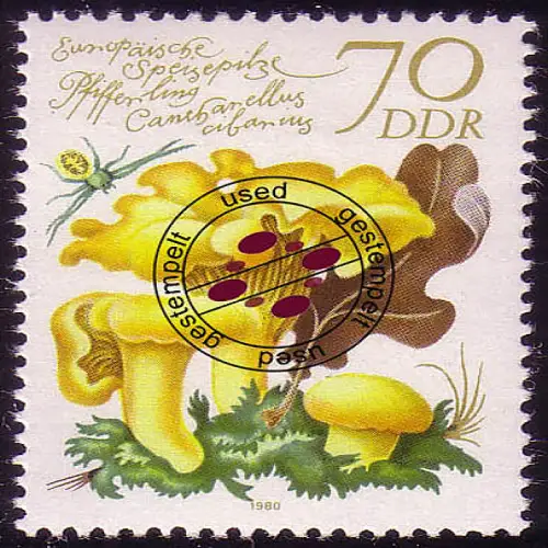 2556 Speisepilze 70 Pf Pfifferling O gestempelt