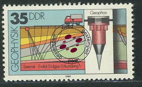 2559 Geophysik 35 Pf Seismik O gestempelt