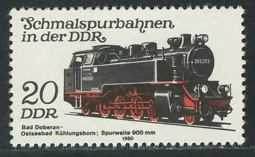 2563 Schmalspurbahnen 20 Pf Lokomotive **