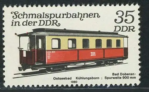 2565 Schmalspurbahnen 35 Pf Personenwagen **