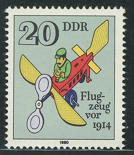 2567 Jouet historique 20 Pf avion 1980 **