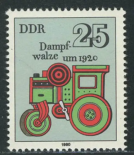 2568 Historisches Spielzeug 25 Pf Dampfwalze 1980 **