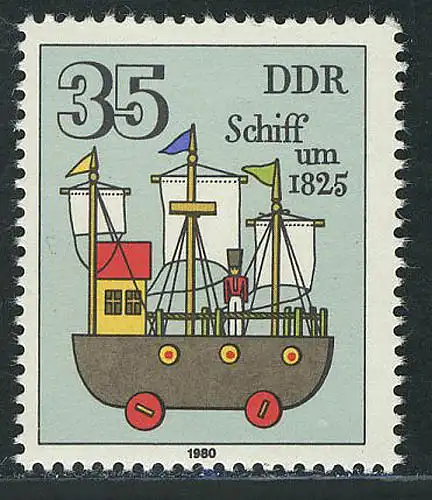 2569 Jouet historique 35 Pf Schiff 1980 **