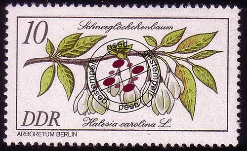 2574 Seltene Gehölze 10 Pf Schneeglöckchenbaum O gestempelt