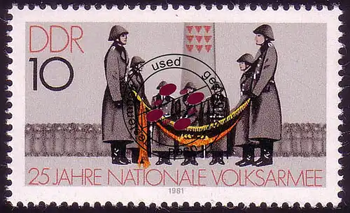 2580 Nationale Volksarmee 10 Pf O gestempelt