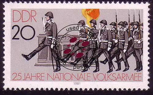 2581 Nationale Volksarmee 20 Pf O gestempelt