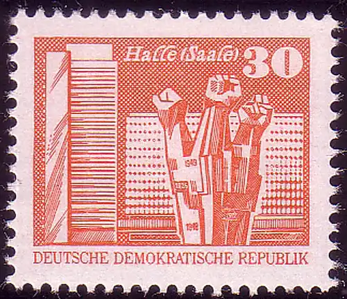 2588 Aufbau in der DDR Kleinformat 30 Pf **