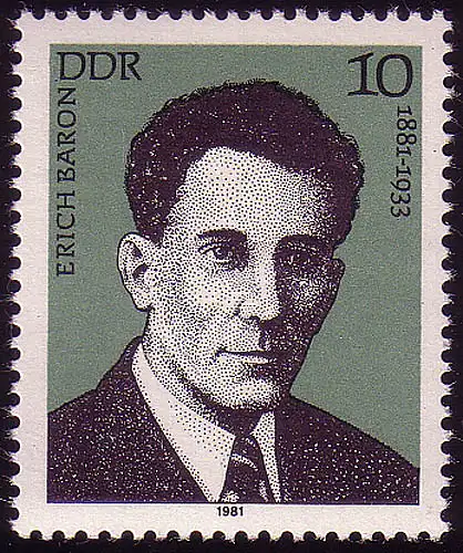 2589 Persönlichkeiten Arbeiterbewegung 1981 Baron, postfrisch **
