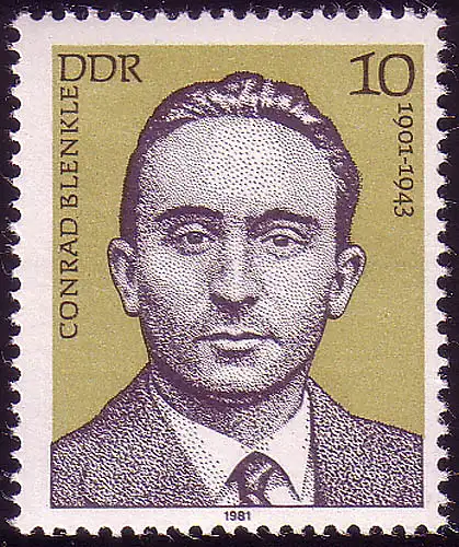 2590 Personnalités Mouvement ouvrier 1981 Blenkle **