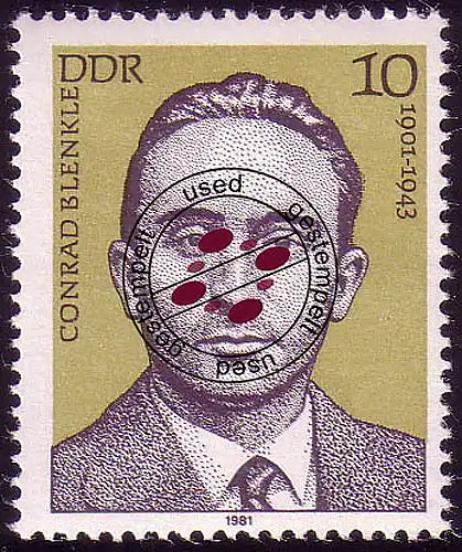 2590 Personnalités Mouvement ouvrier 1981 Blengle O