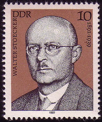 2592 Personnalités Mouvement ouvrier 1981 Stoecker **
